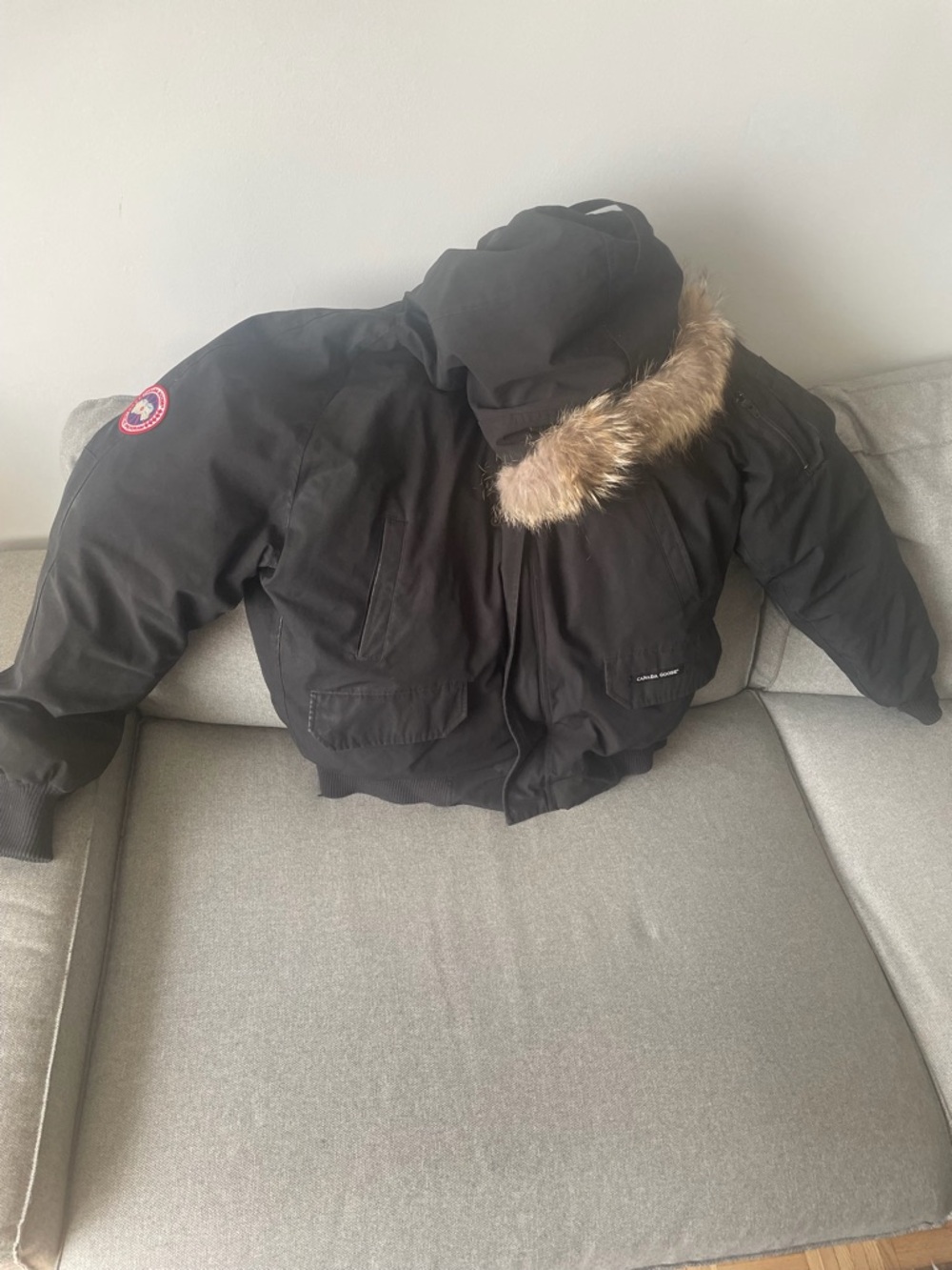 Canada Goose Men's Black Hooded Puffer Jacket